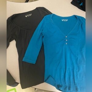 The Story Women's Black and Blue Tops